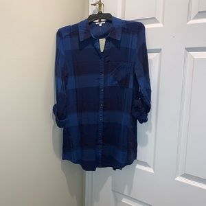 Blue Oversized Flannel